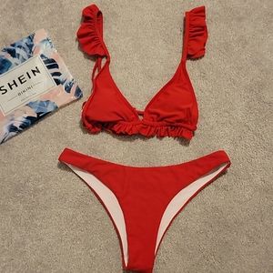 Shein red bikini